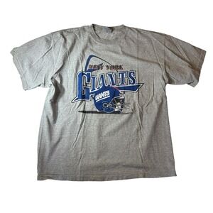 Vintage Majestic New York Giants T-shirt‎ Gray Adult Size Large Y2K